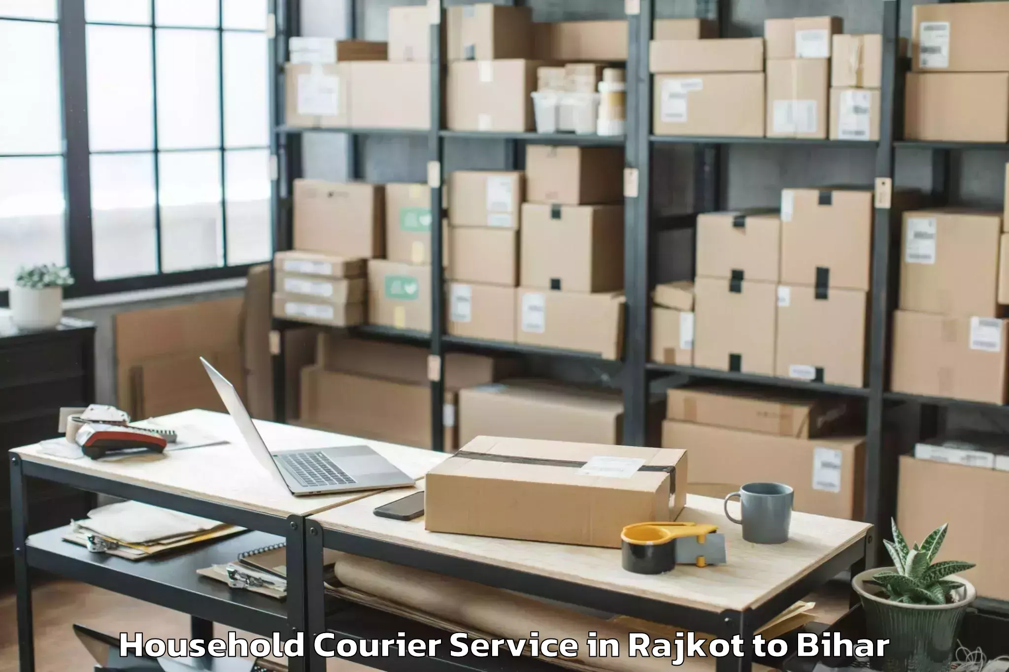 Professional Rajkot to Drb Mall Household Courier